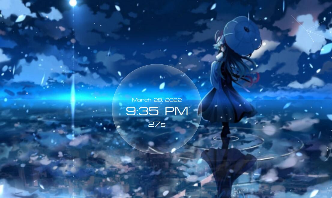 3款动态网页时间时钟html5源码+BGM+鼠标特效