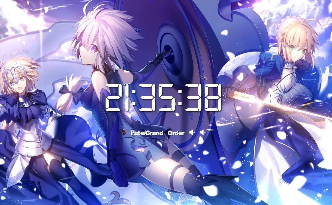 3款动态网页时间时钟html5源码+BGM+鼠标特效