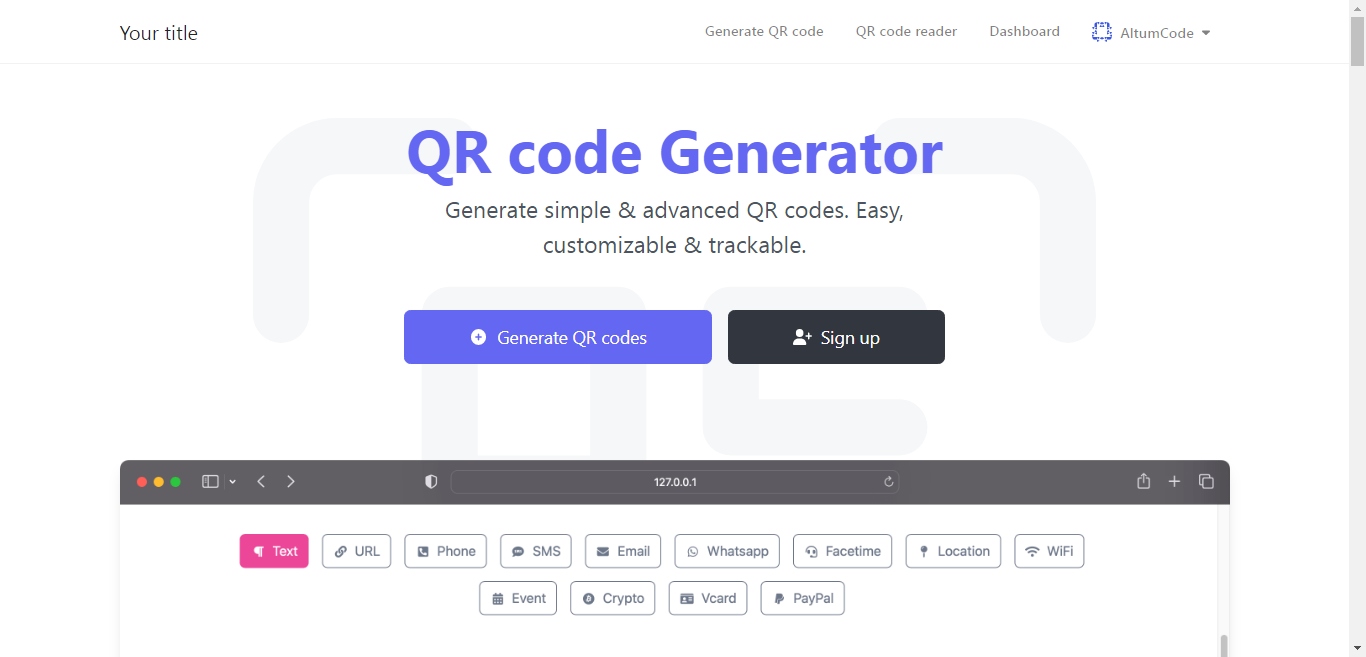 国外功能很强的二维码生成工具源码