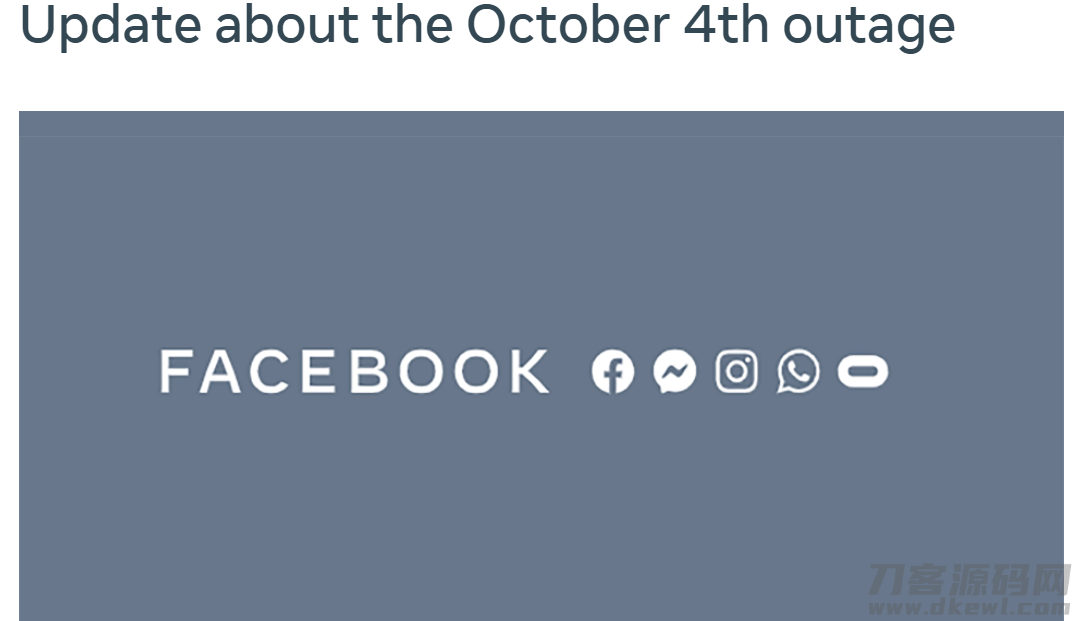 Facebook：现阶段服务已恢复，沒有证据说明用户数据信息因宕机而被泄露