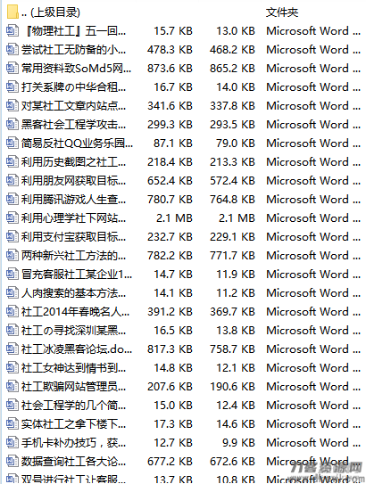 一大堆社会工程学的学习和案例资料