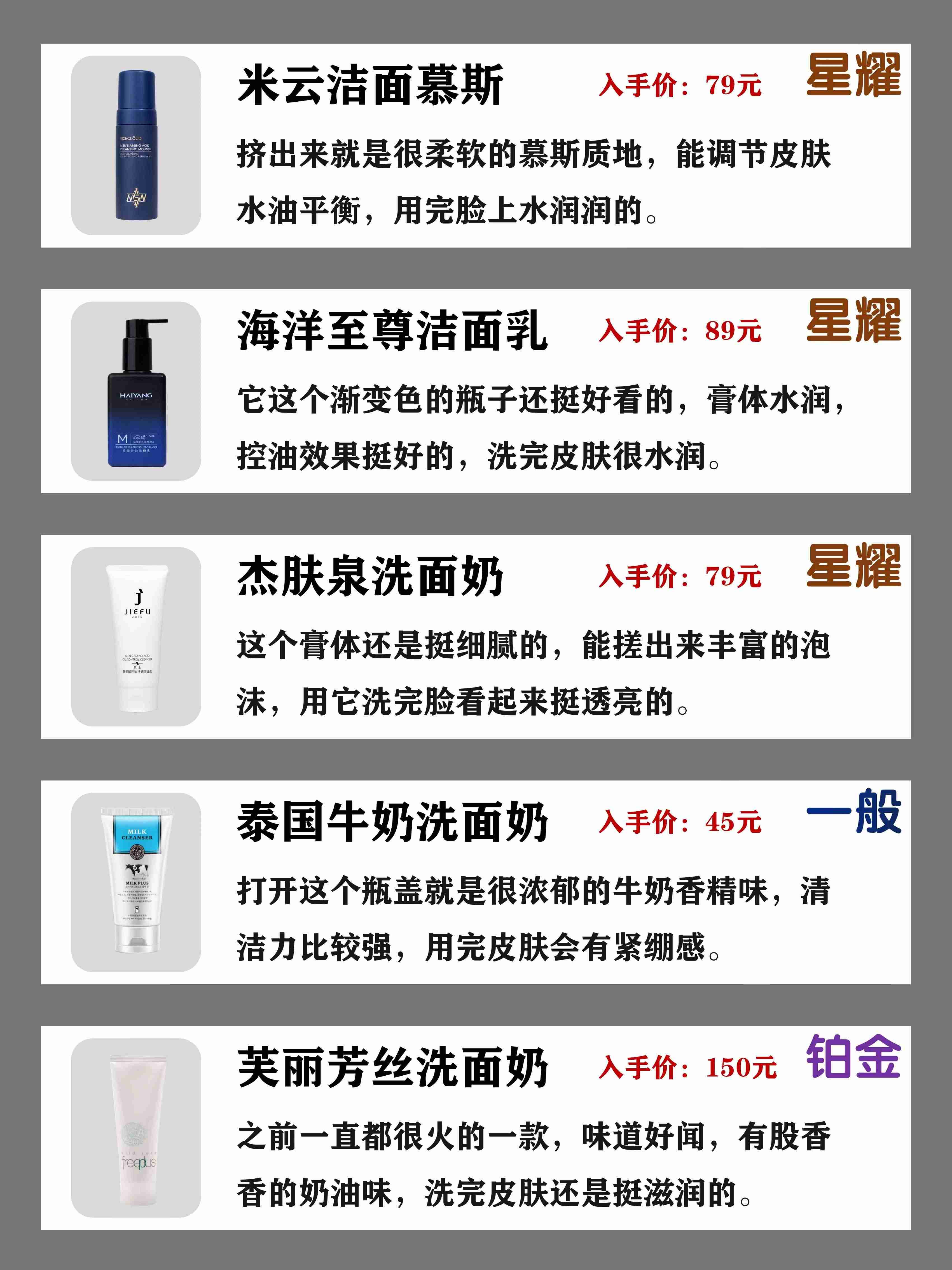 洗面奶排行榜去前十名（温和不刺激的洗面奶排行榜）-第3张图片
