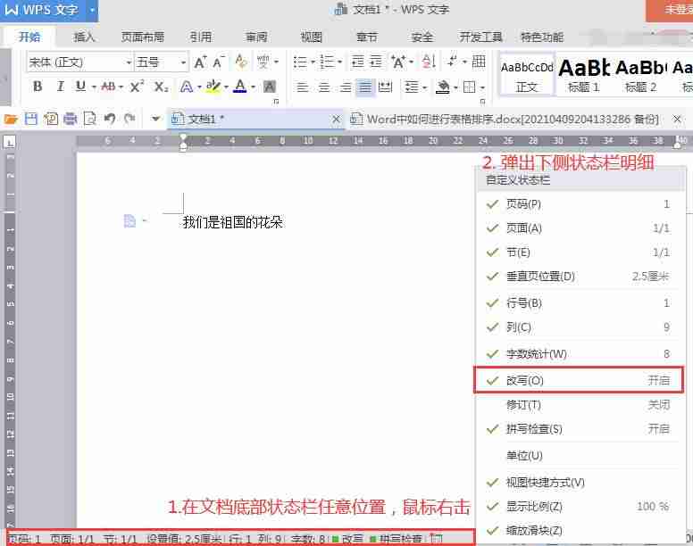 word文档为什么打一个字后面少一个字(word退出改写模式)-第4张图片 word文档为什么打一个字后面少一个字(word退出改写模式)-第4张图片