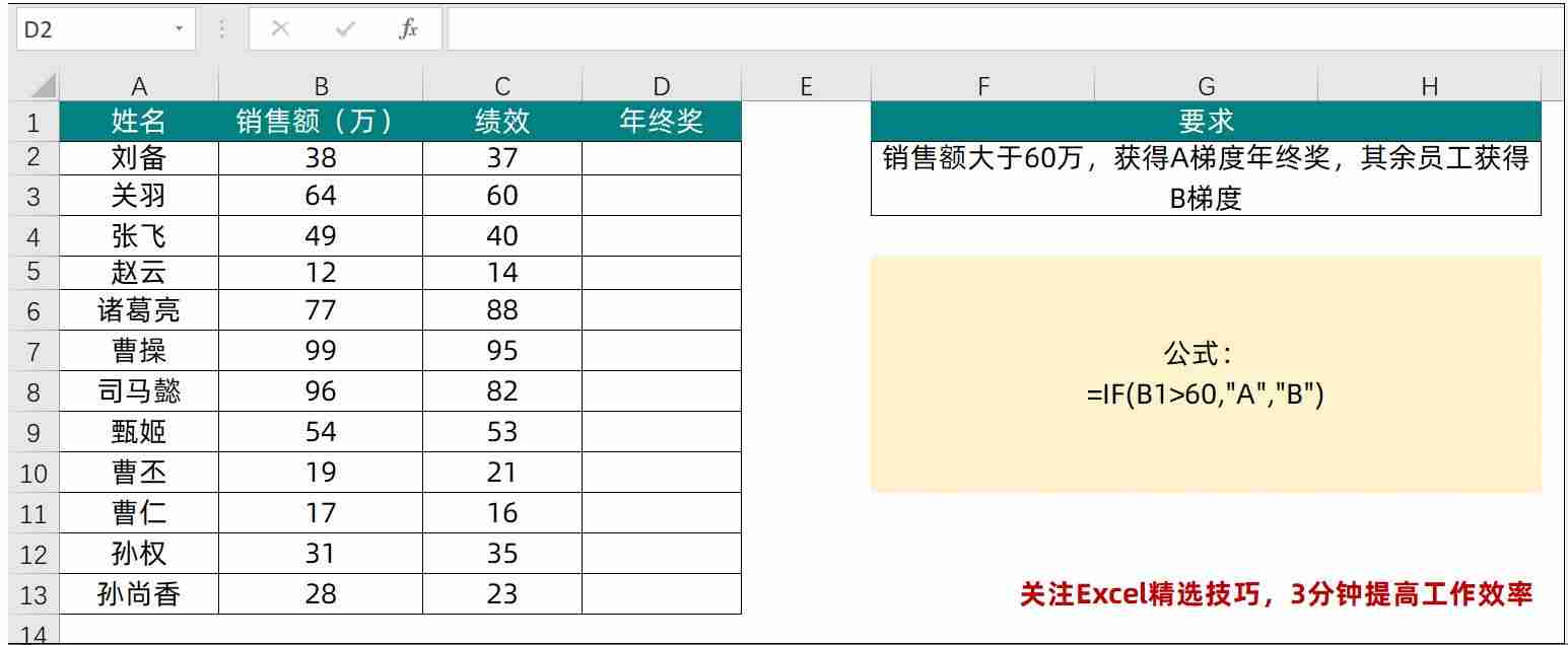 excel判断函数的用处（excel if判断多个条件）-第2张图片