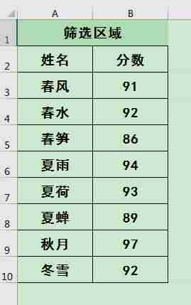 excel数据选择显示-excel筛选数据步骤-第1张图片