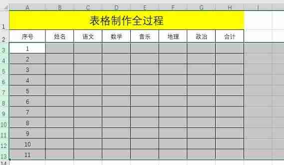电脑制作excel表格全步骤-excel表格基本操作教程-第10张图片 电脑制作excel表格全步骤-excel表格基本操作教程-第10张图片