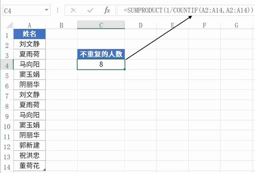 函数count的功能是什么-excel函数用法全表-第10张图片