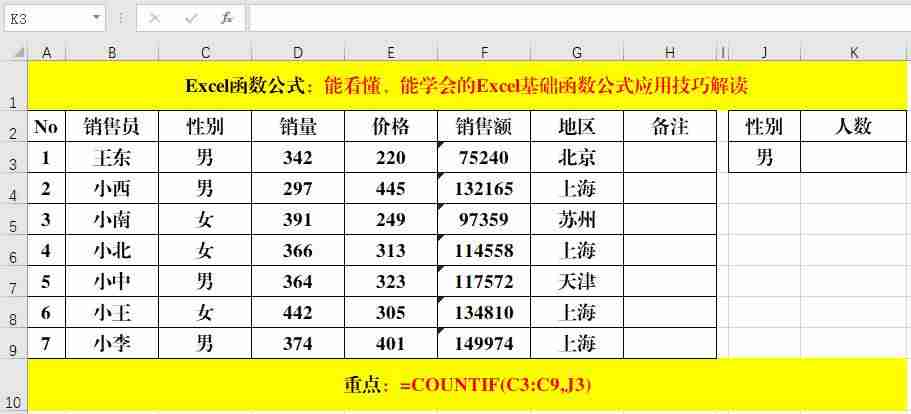 函数的应用知识点-excel最常用的八个函数-第4张图片