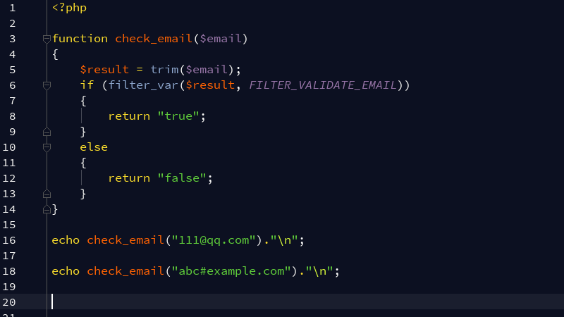 PHP 验证邮箱是否有效